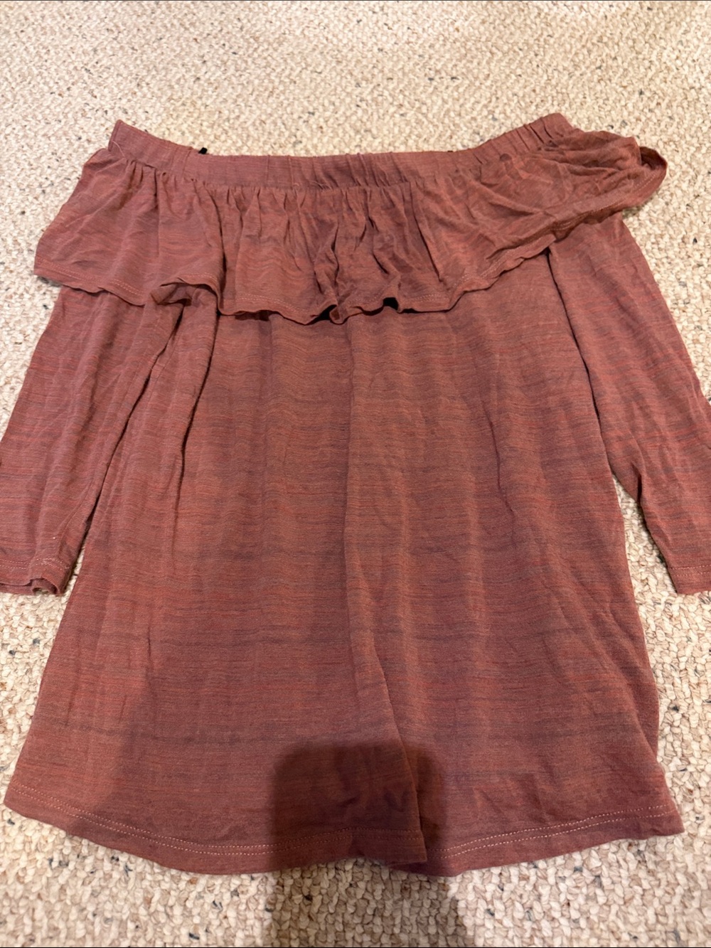 Women’s Dolan Off-Shoulder Ruffle Top in Rust